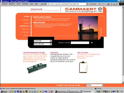Website Cammaert, tekst - 2001
