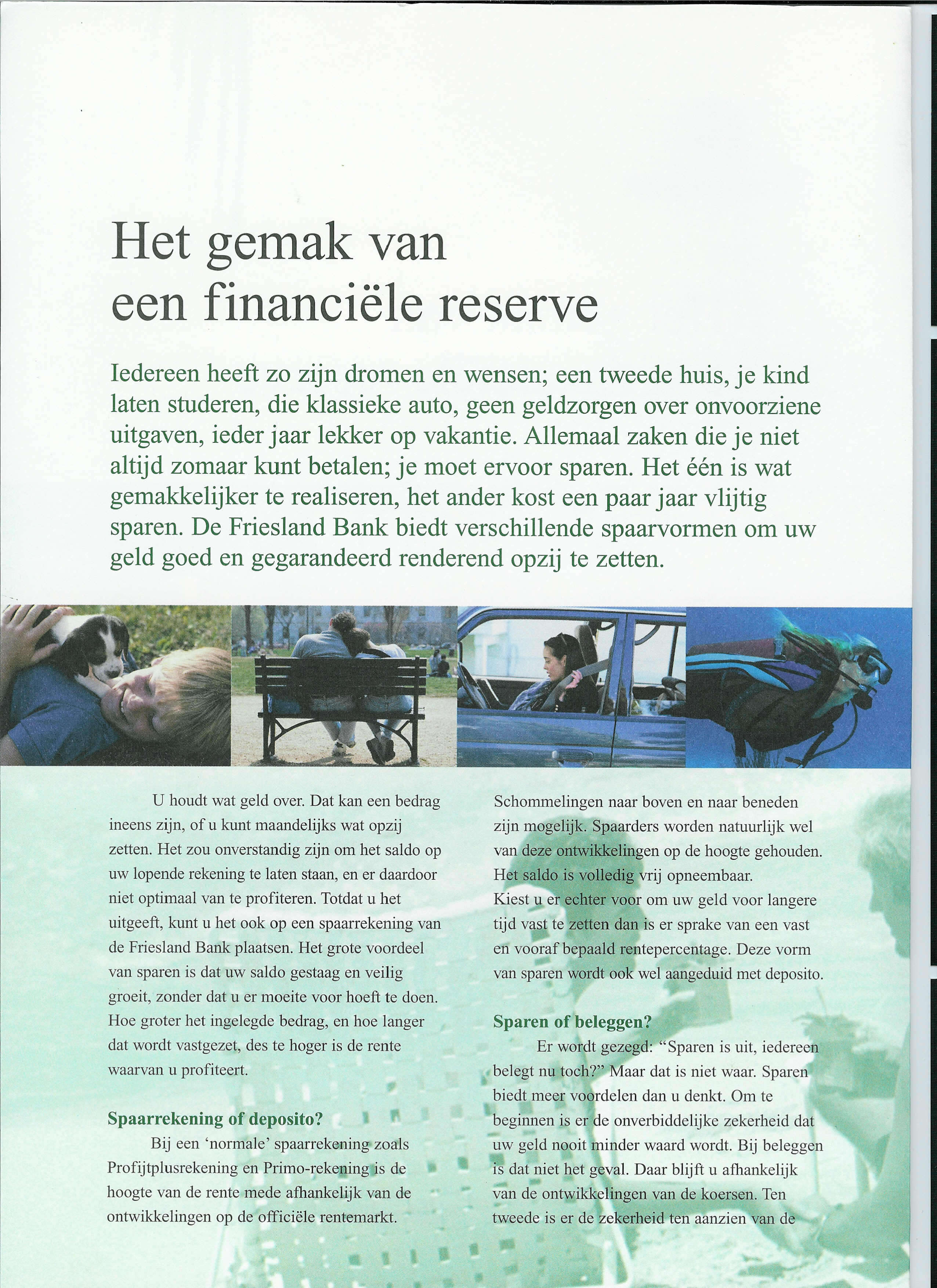 teksten Friesland Bank, brochures - 1999