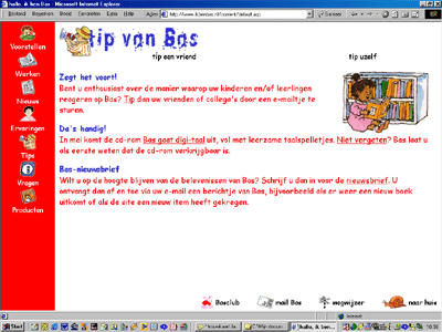 Website Ik Ben Bas, tekst en concept - 2001