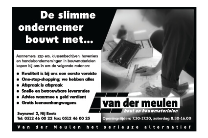 tekst advertenties Van der Meulen