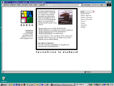 Website Banda, tekst - 2001