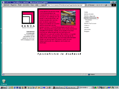Website Banda, tekst - 2001