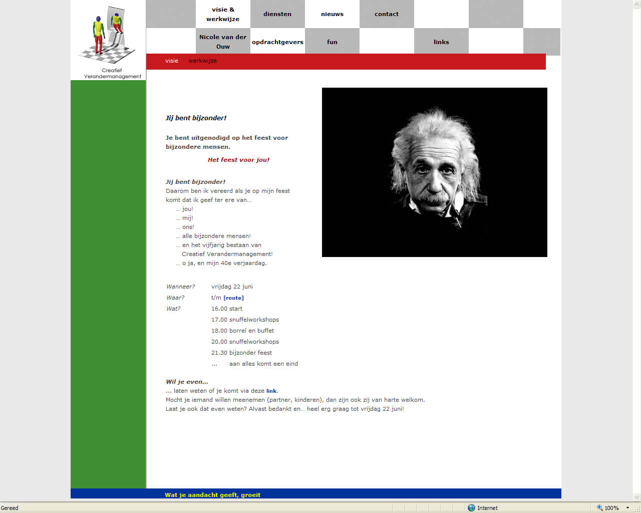 tekst en concept website Creatief Verandermanagement
