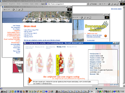 Website Evenementsreizen, tekst en concept - 2001