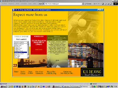 Website K.H. de Jong, tekst en concept - 2001