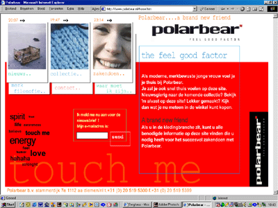 website Polarbear, teksten - 2001
