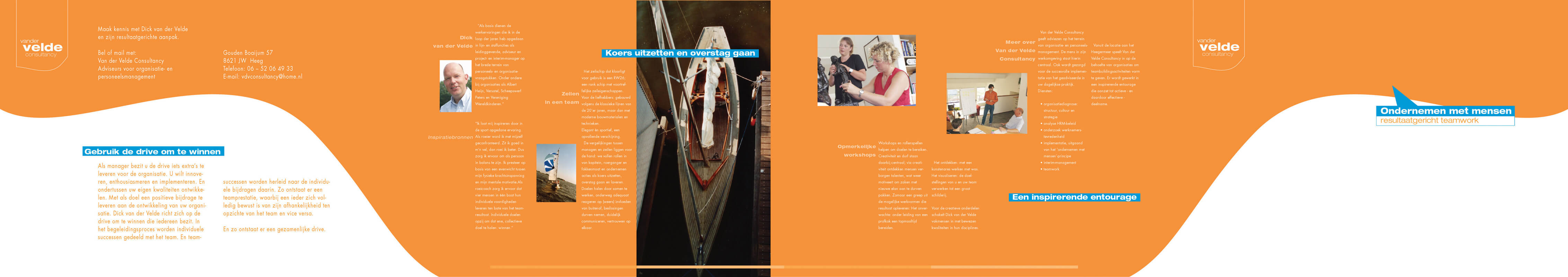 tekst en concept Van der Velde Consultancy, brochure