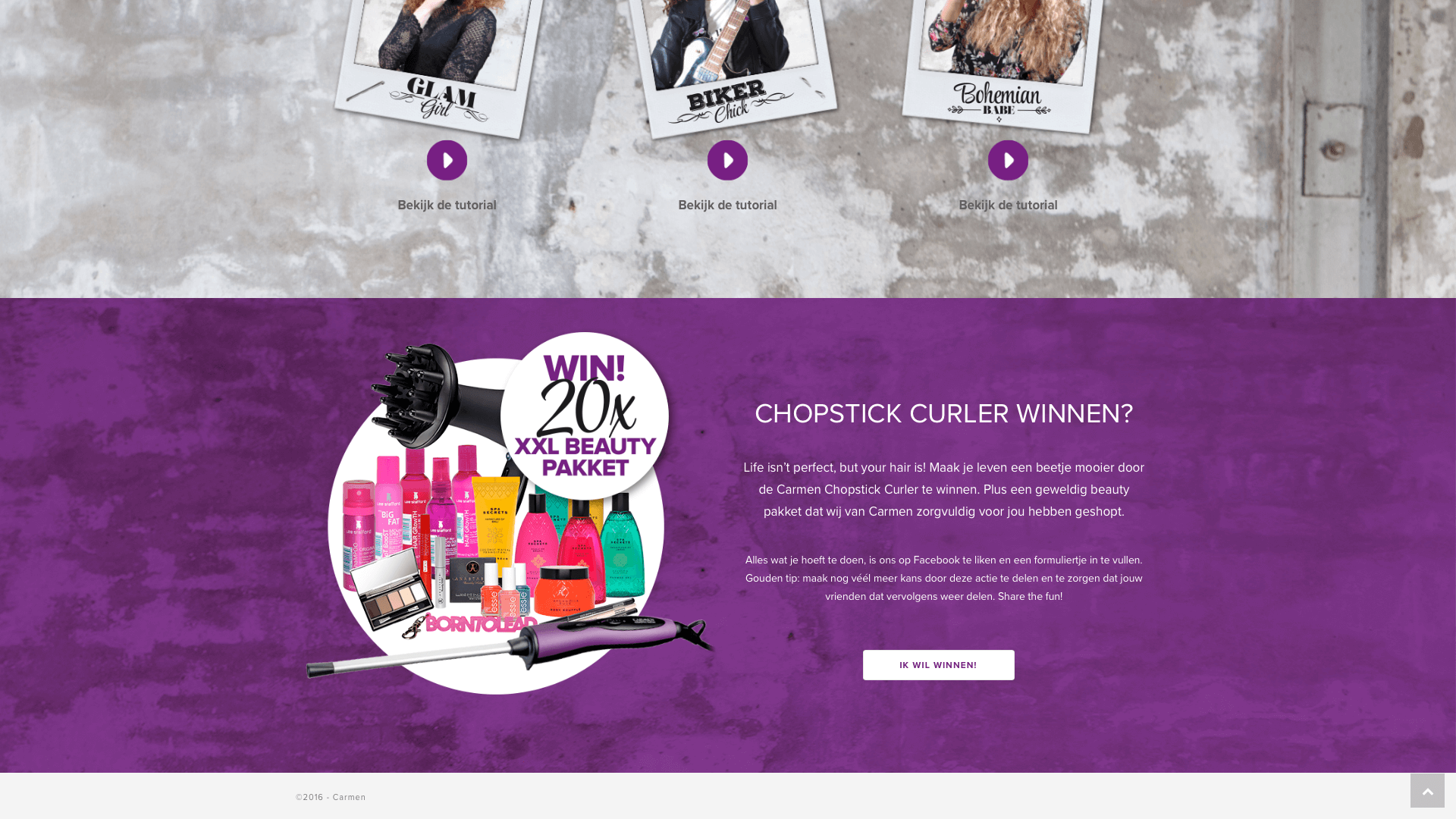 teksten landingspage actie Carmen Chopstick