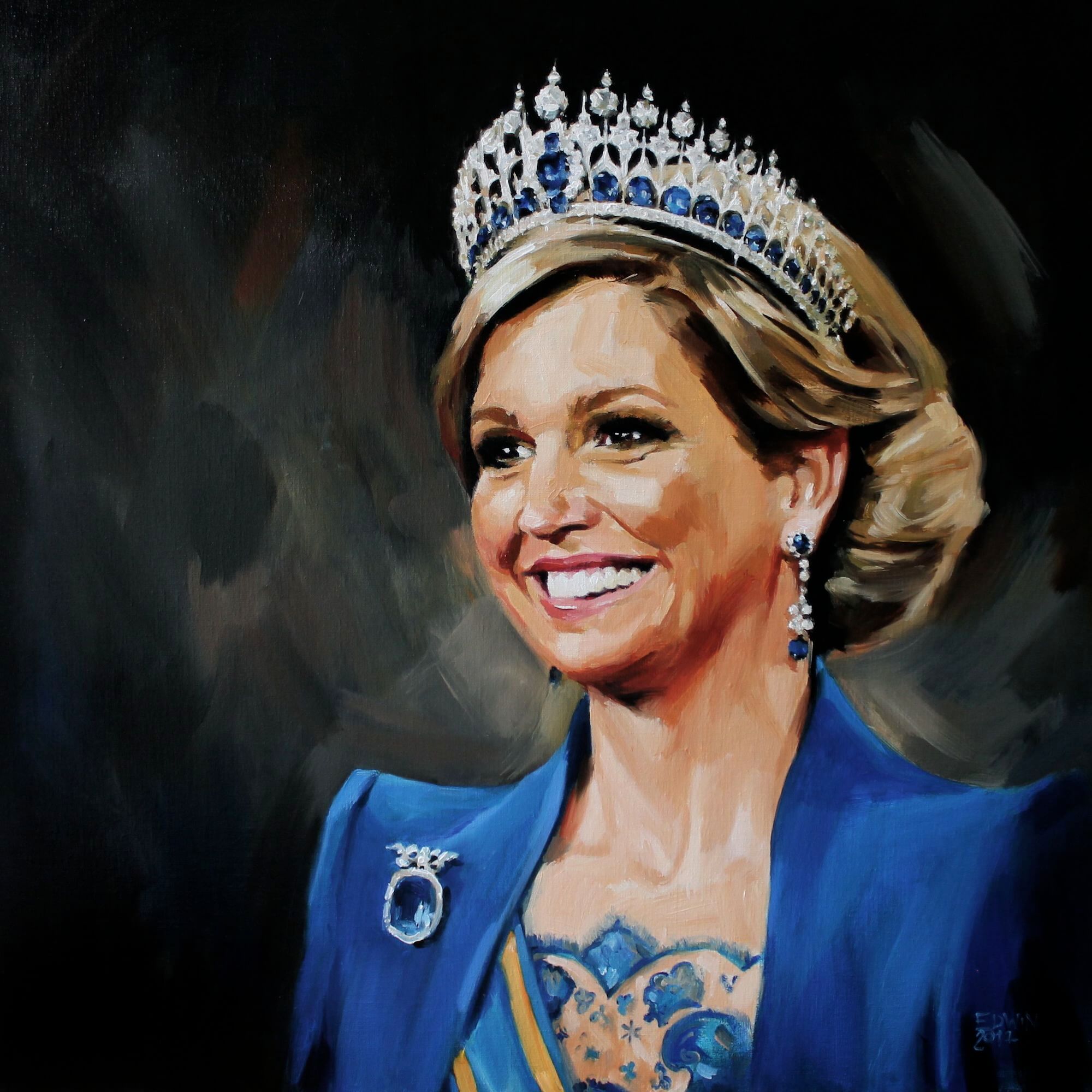 Maxima-by-Edwin-portretschilder-Amsterdam