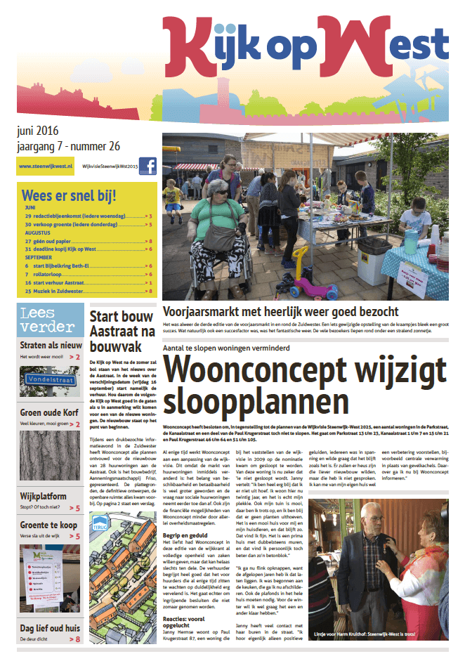 Eindredactie wijkkrant Kijk op West