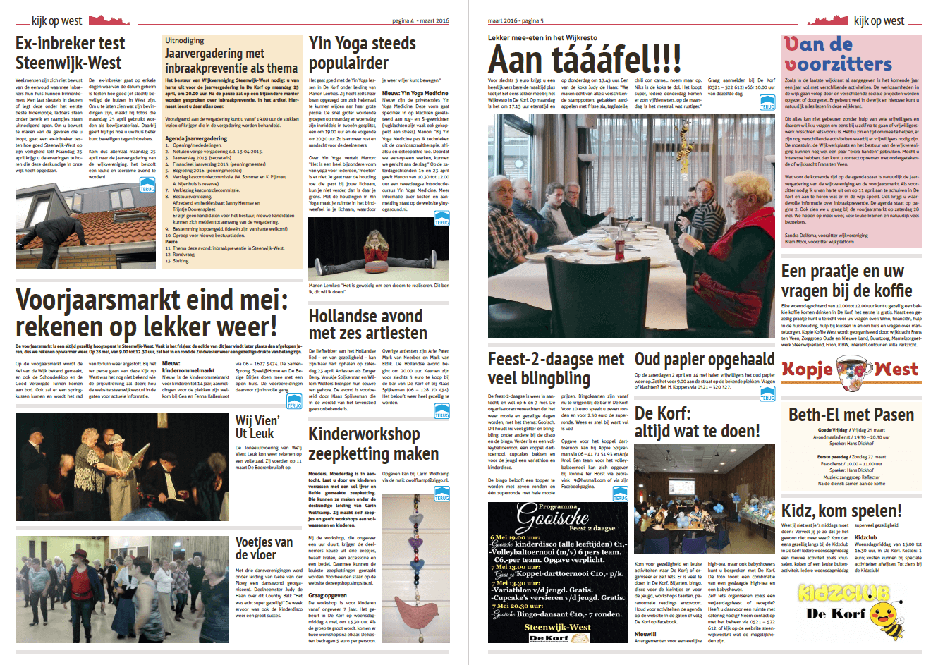Eindredactie wijkkrant Kijk op West