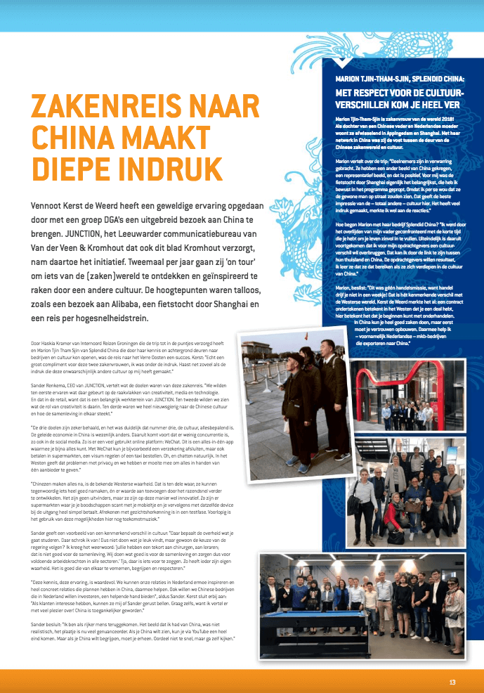 Een Zaak Van Communicatie - Kromhout dec 2018 - reisverslag China op basis van twee telefonische interviews