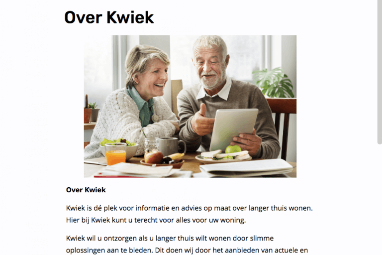 Een Zaak Van Communicatie - Kwiek, website - Over Kwiek