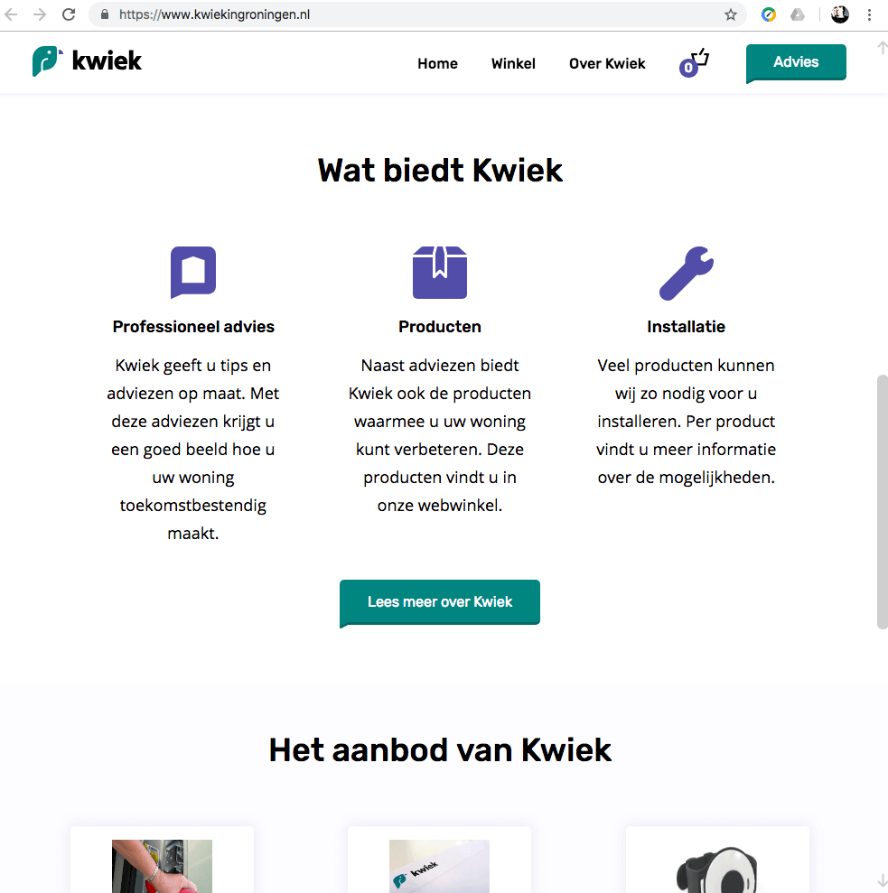 Een Zaak Van Communicatie - Kwiek, website - home