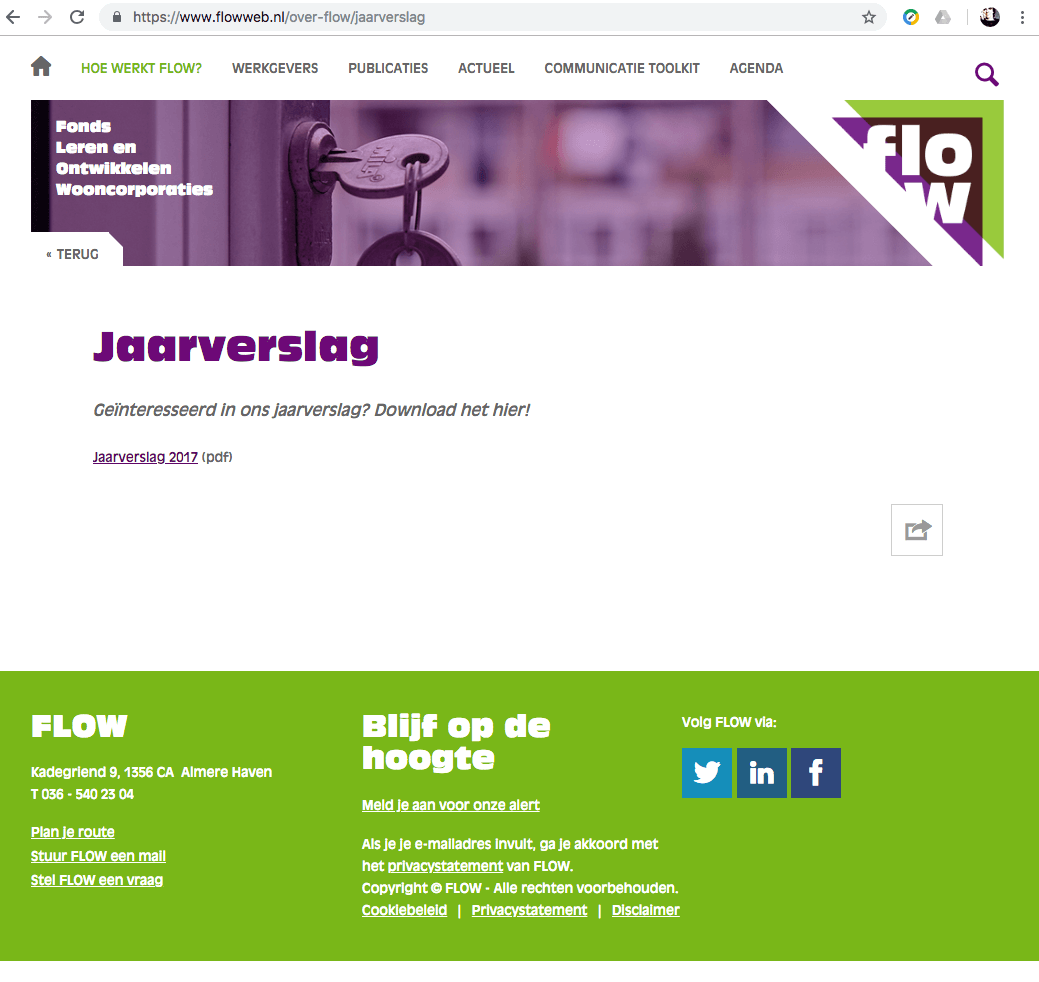 EZVC - Flow jaarverslag - site